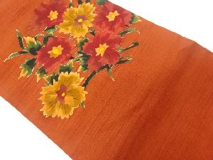 手描き花葉模様名古屋帯